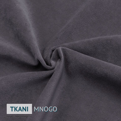 Фото ткани велюра “Proshe-V19” (однотонный серый, фиолетовый)