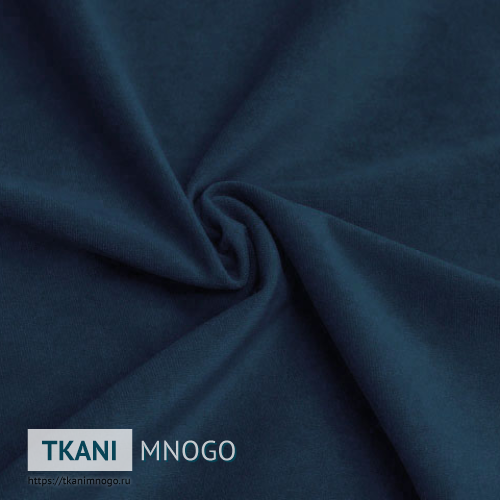 Фото обивки велюра “41” (однотонный синий)