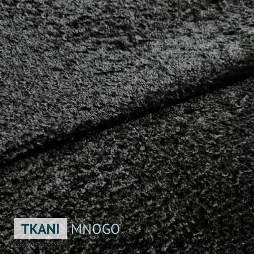 Фото внешнего вида велюра “HY2025-16” (однотонный черный)