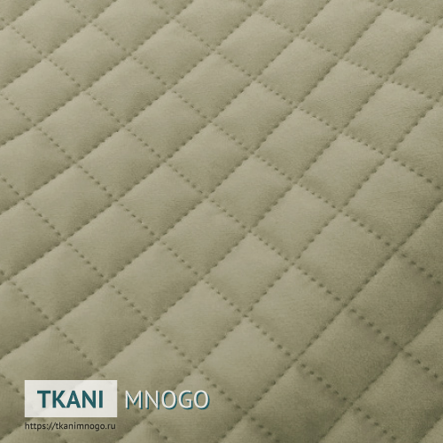 Фото ткани велюра “CSBYH1-21A” (ромб серый, бежевый)