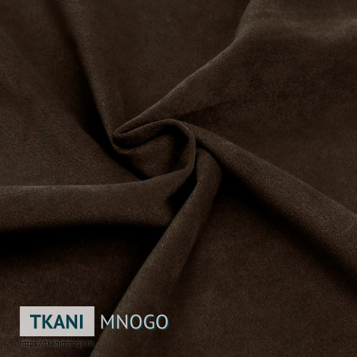 Фото фактуры велюра “cf005-9” (однотонный коричневый)