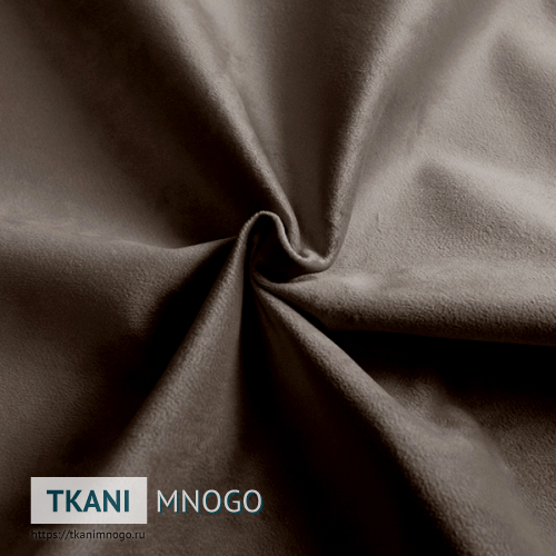 Фото внешнего вида велюра “5B ” (однотонный коричневый)