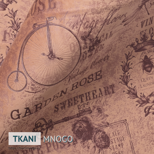 Фото фактуры велюра лазерпринт Прованс А730 (Garden/Гарден) абстракция коричневый