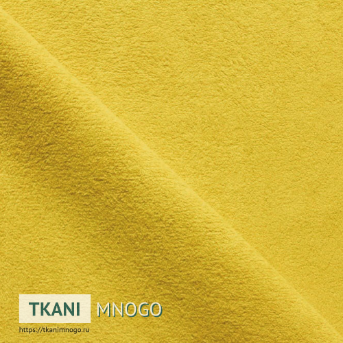 Фото ткани велюра “9” (однотонный желтый)