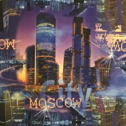Микровелюр Сюжетные - Moscow city - Материал Сюжетные

